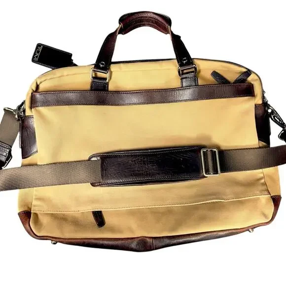 Vintage Tumi Townhouse Sloane Briefcase Khaki/Leather Classic Preppy Excellent - Picture 8 of 13